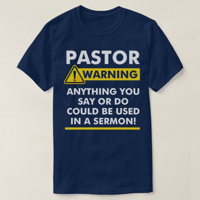 Funny Pastor Bibelkleidung für Erwachsene Prediger T-Shirt (Design vorne)