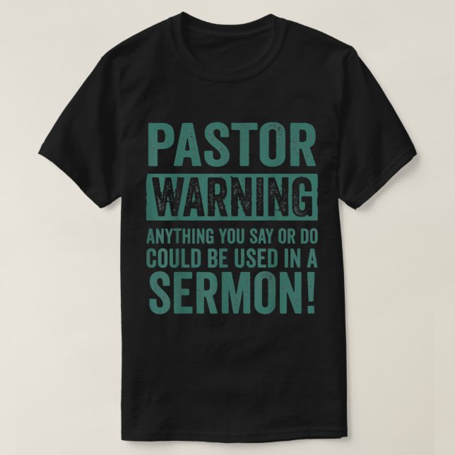 Funny Pastor Geschenk für religiöse Prediger Männe T-Shirt (Design vorne)