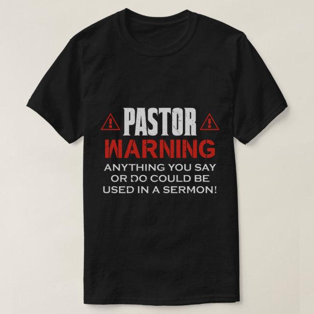 Funny Pastor Geschenk Pastor Warnung, ich könnte I T-Shirt (Design vorne)