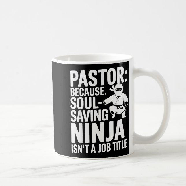 Funny Pastor Humor Christian Faith Leadership Joke Kaffeetasse (Rechts)