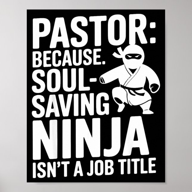 Funny Pastor Humor Christian Faith Leadership Joke Poster (Vorne)