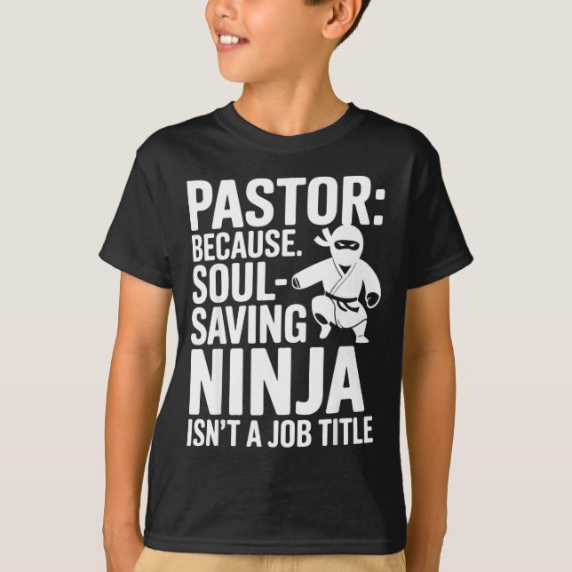 Funny Pastor Humor Christian Faith Leadership Joke T-Shirt (Vorderseite)