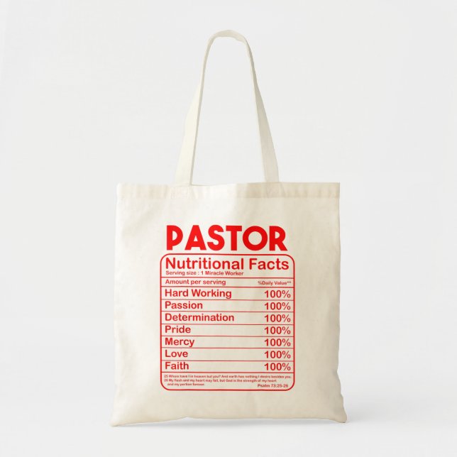 Funny Pastor Wertschätzung Geschenk für Männer Fra Tragetasche (Vorne)