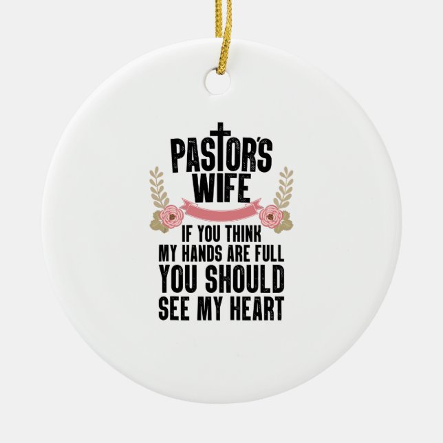 Funny Pastor's Ehefrau Art Mama Keramik Ornament (Vorne)