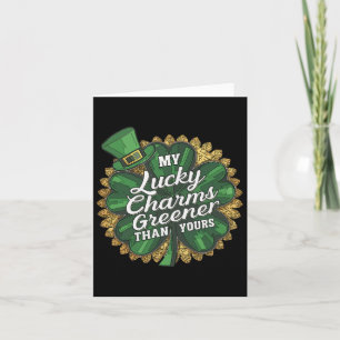Funny Patricks Day Mein Glück Charm Greener als Si Karte