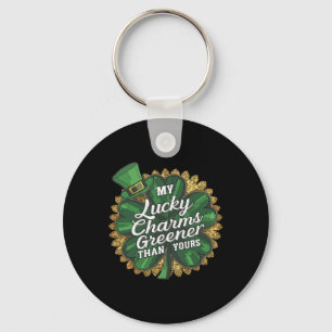 Funny Patricks Day Mein Glück Charm Greener als Si Schlüsselanhänger