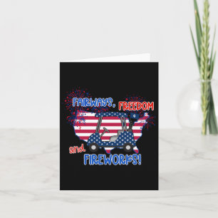 Funny Patriotic America Flag Golf 4. Juli Karte