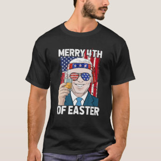 Funny Patriotic Biden Merry 4. Osterzeit uns Ameri T-Shirt