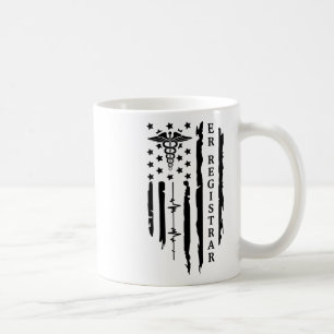 Funny Patriotic Er Registrar Nurse Gift Usa Flag 4 Kaffeetasse