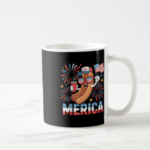 Funny Patriotic Hotdog Merica Style 4. Juli Bb Kaffeetasse