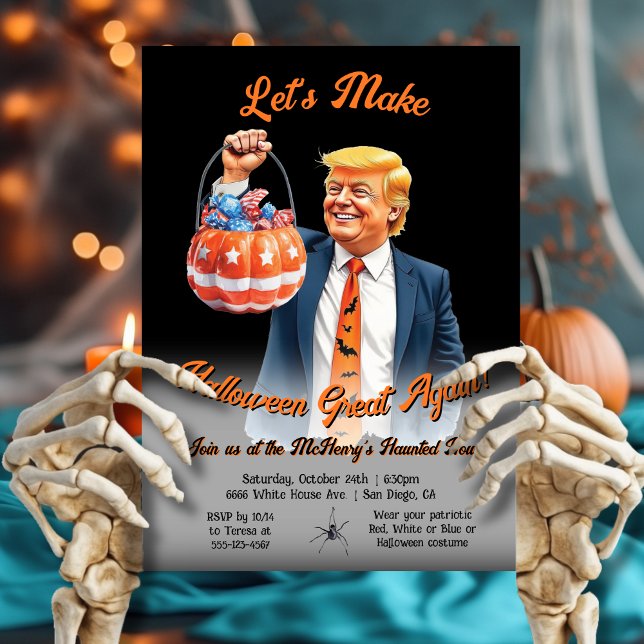 Funny Patriotic Trump Halloween Party Einladung (Von Creator hochgeladen)