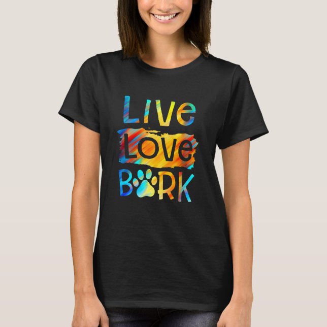 Funny Paw Hund Live Liebe Barke Welpe Hund Groomin T-Shirt (Vorderseite)