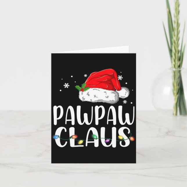 Funny Pawpaw Claus Christmas Pajamas Santa  Karte (Vorderseite)