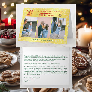 Funny Pawsitive Rudolph Minimalistisch Elegant 3 F Feiertagskarte