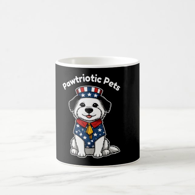 Funny Pawtriotic Pets – USA FlagClassic Mug, 11 oz Kaffeetasse (Mittel)