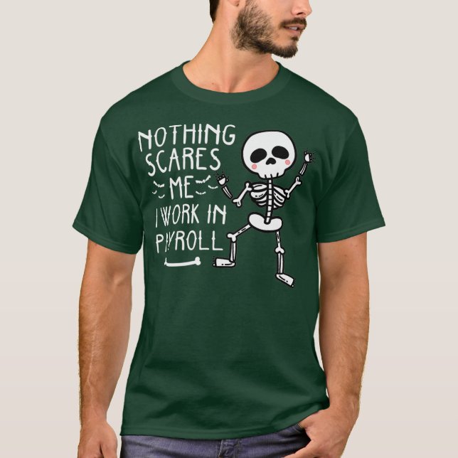 Funny Payroll Halloween Human Resources Dancing T-Shirt (Vorderseite)