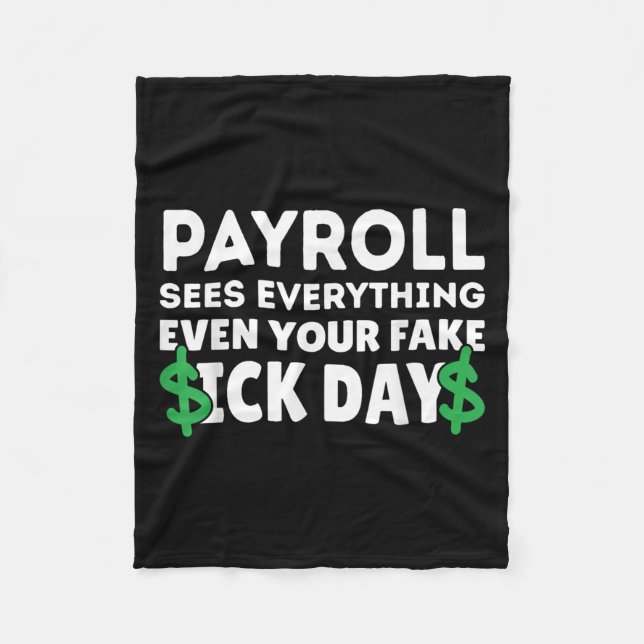 Funny Payroll sucht alles Lohnroll Spezialist Fleecedecke (Vorderseite)