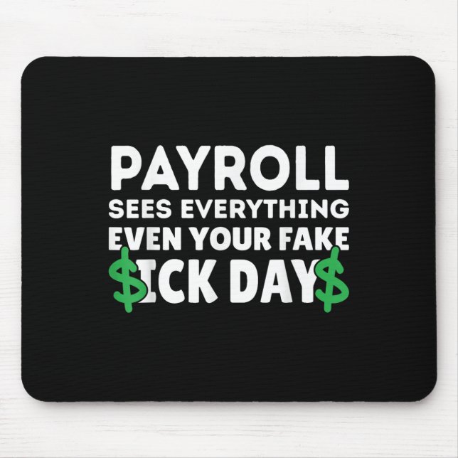 Funny Payroll sucht alles Lohnroll Spezialist Mousepad (Vorne)