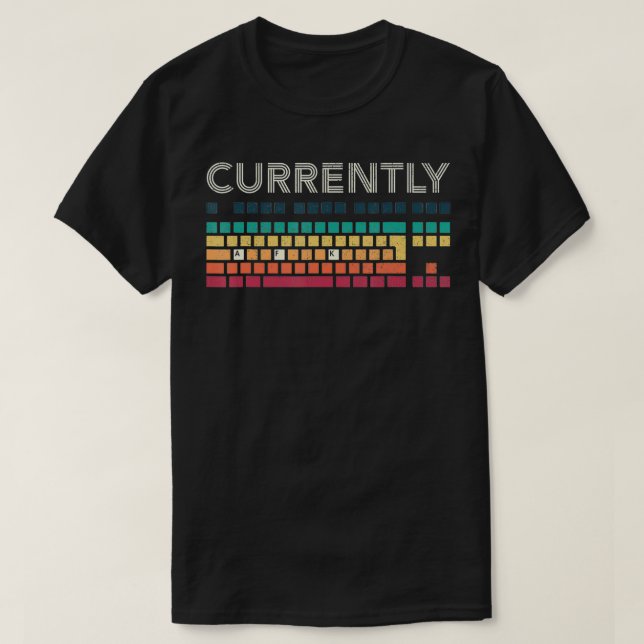 Funny PC Gamer zur Zeit AFK weg von Keyboard T-Shirt (Design vorne)