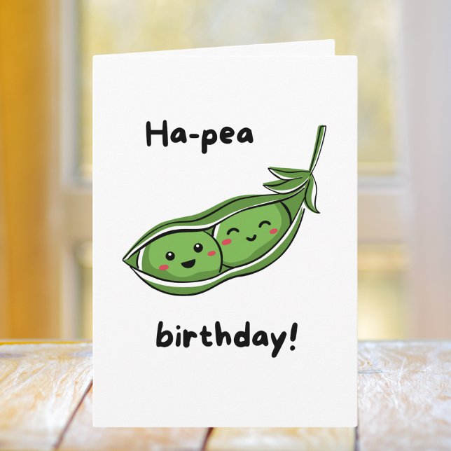 Funny Pea Birthday Karte (Von Creator hochgeladen)