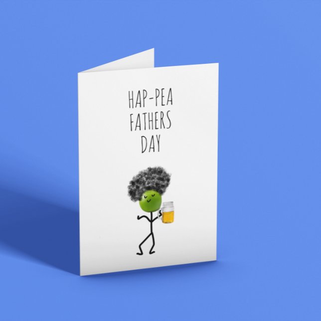 Funny Pea Fathers Day Karte (Von Creator hochgeladen)
