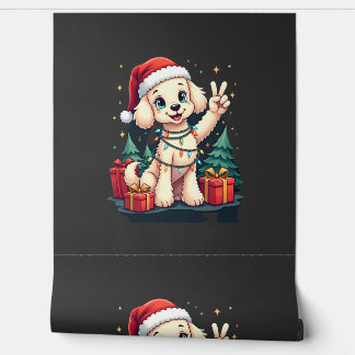 Funny Peace Hand Poodle Christmas Lights Womens Me Tapete
