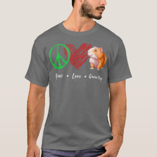 Funny Peace Liebe Guinea Pigs Graphwomen Men Gui T-Shirt