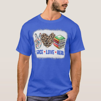 Funny Peace Liebe Lesen Sie das Buch Buchwürmer Bu T-Shirt