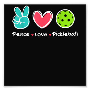 Funny Peace Liebe Pickleball Park/Garten Liebe Pic Fotodruck