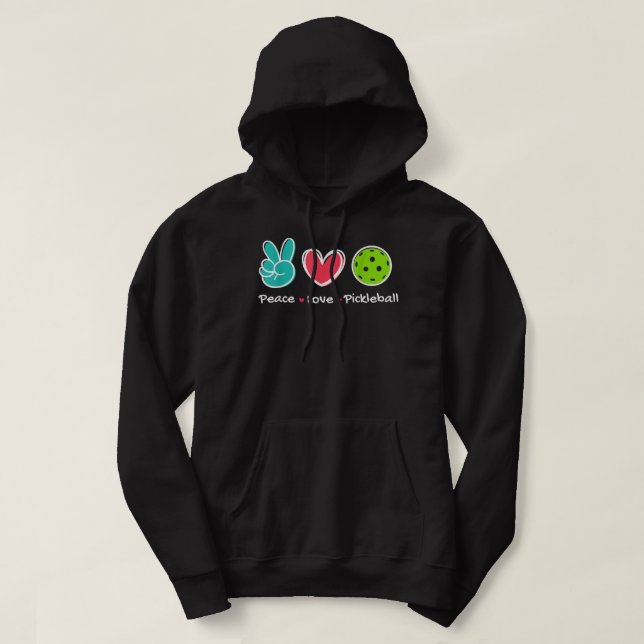 Funny Peace Liebe Pickleball Park/Garten Liebe Pic Hoodie (Design vorne)