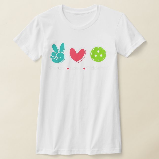 Funny Peace Liebe Pickleball Park/Garten Liebe Pic T-Shirt (Ablage )