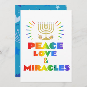 Funny Peace Liebe und Wunder Hanukkah Einladung