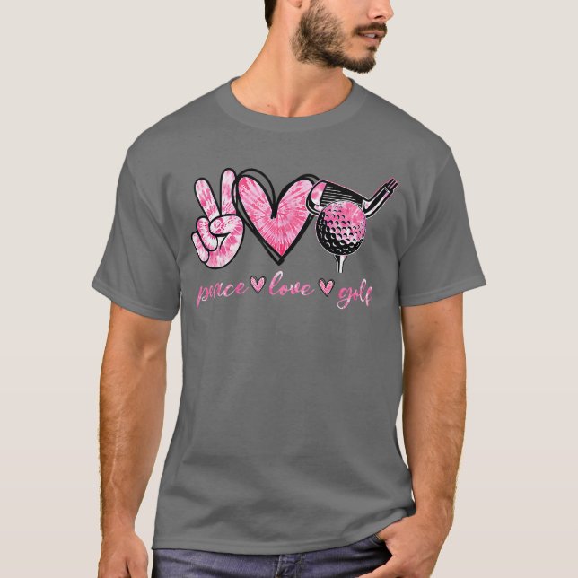 Funny Peace Love Golf Player Sport Lovers boy frie T-Shirt (Vorderseite)