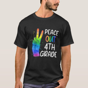 Funny Peace Out 4. Klasse erster letzter Schultag T-Shirt
