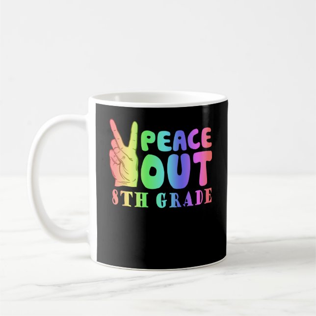 Funny Peace Out 8. Klasse Kaffeetasse (Links)