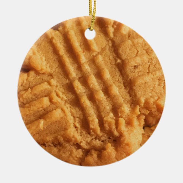 Funny Peanut Butter Cookie Puff Weihnachten Keramik Ornament (Vorne)