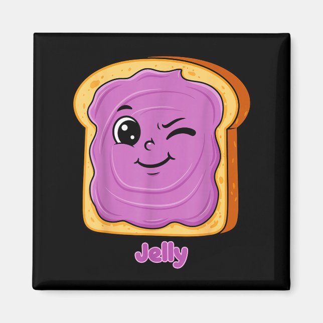 Funny Peanut Butter-jelly Friends Cute Food Matchi Magnet (Vorne)
