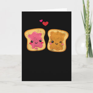 Funny Peanut Butter und Jelly Couple Kawaii Karte