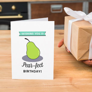 Funny "pear fect" jedes Alter Geburtstag Karte