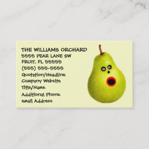 Funny Pear Grower Advertising Visitenkarte