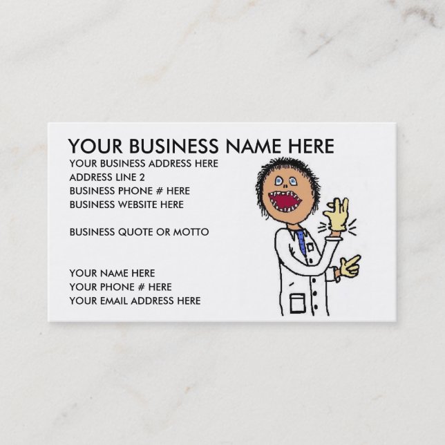 Funny Pediatrician Business Card Visitenkarte (Vorderseite)