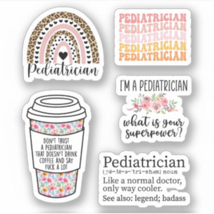 Funny Pediatrician Pack Aufkleber