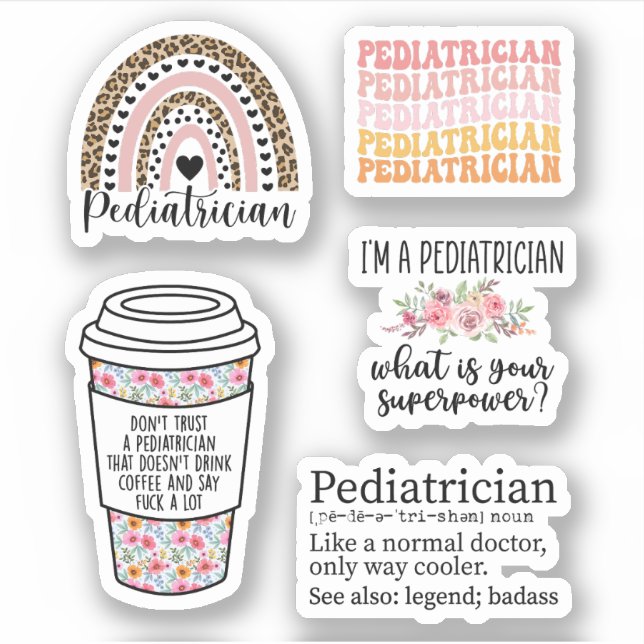 Funny Pediatrician Pack Aufkleber (Vorderseite)