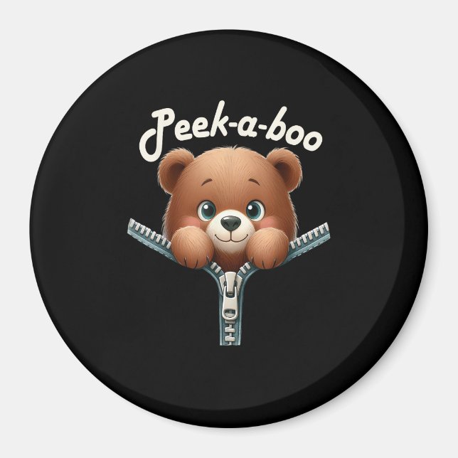 Funny - Peekabo - Bär Magnet (Vorne)