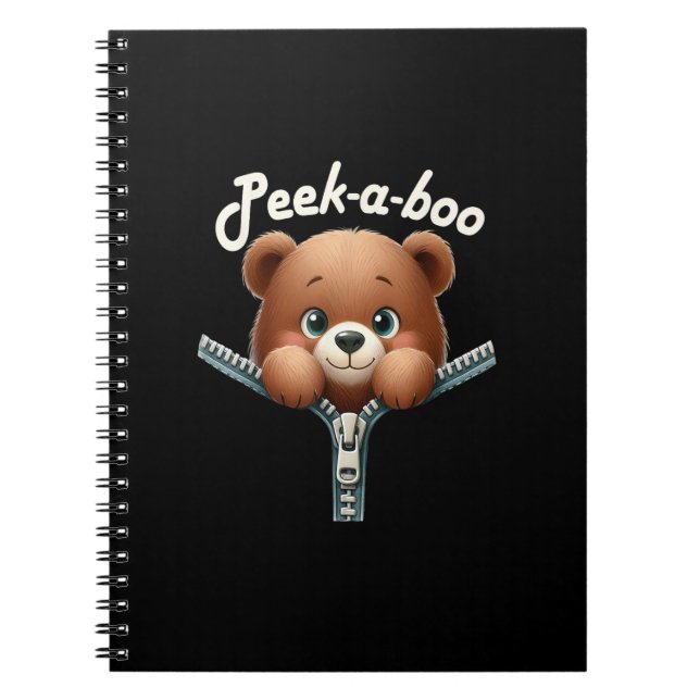 Funny - Peekabo - Bär Notizblock (Vorderseite)