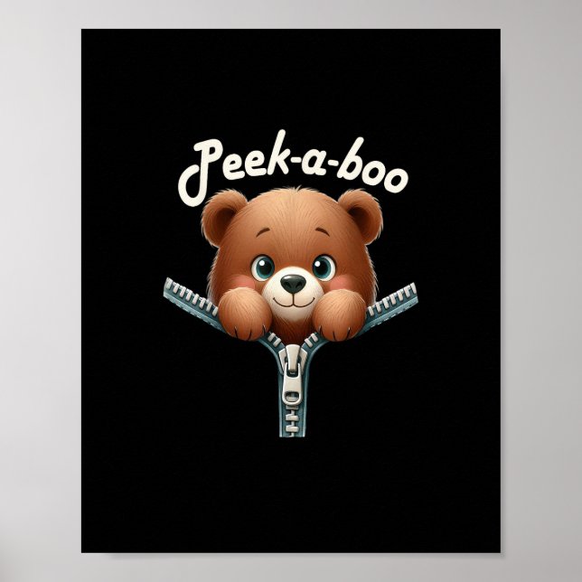 Funny - Peekabo - Bär Poster (Vorne)