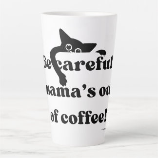 Funny Peekaboo Black Cat Latte Tasse - Niedlicher 