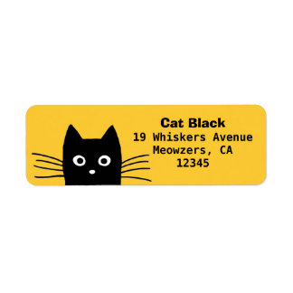 Funny Peeking Black Cat | NIEDLICHE RÜCKSENDEADRES