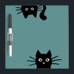 Funny Peeking Black Cats | Kitty Cat Lover Trockenlöschtafel<br><div class="desc">Funny Peeking Black Cats Dry Erase Board. Eine lustige Oberfläche zum Schreiben von to-do Listen und Erinnerungen. Das Design dieses coolen Katzenliebhabers eignet sich hervorragend für Unis und Schüler, Mütter, Väter, Zuhause-Büros, Tierärzte und vieles mehr. Ein phantastisches Geschenk für Tierfreunde. Karo in Jenn's Doodle World für viele interessante kitty Designs...</div>