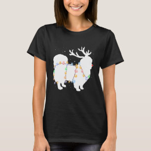 Funny Pekingese Dog Tree Weihnachtsbeleuchtung Xma T-Shirt